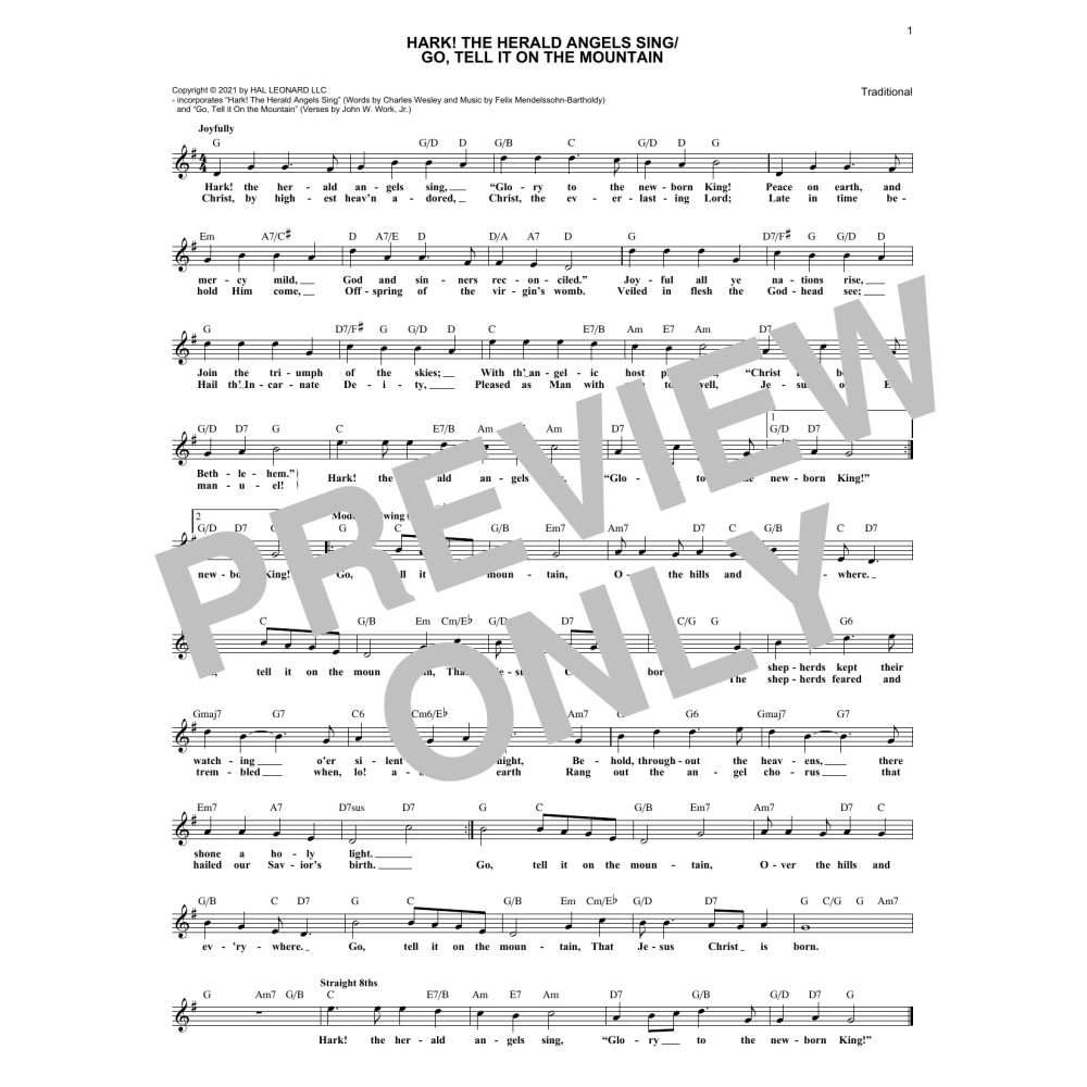 Hark! The Herald Angels Sing / Go, Tell It On The Mountain