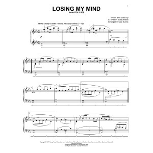 Losing My Mind (from Follies) (arr. Lee Evans)