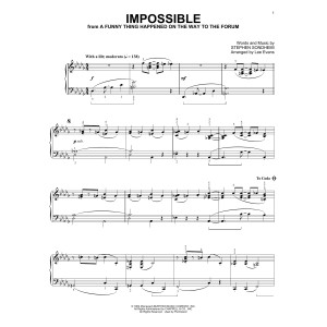 Impossible (from A Funny Thing Happened On The Way To The Forum) (arr. Lee Evans)