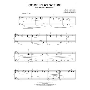 Come Play Wiz Me (from Anyone Can Whistle) (arr. Lee Evans)