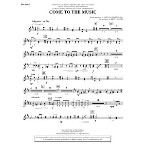 Come to the Music - F Horn 1 & 2