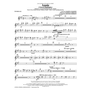Annie (Choral Highlights) (arr. Roger Emerson) - Bb Tenor Sax