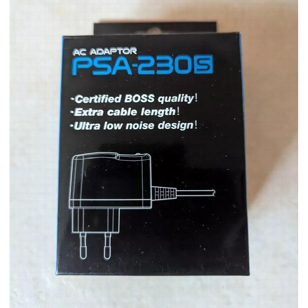El adaptador de corriente Boss PSA-230S es la solución perfecta para alimentar tus pedales de efectos de manera confiable y 
