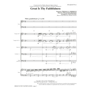 Great Is Thy Faithfulness (arr. Tom Fettke) - Full Score