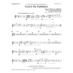 Great Is Thy Faithfulness (arr. Tom Fettke) - Bb Trumpet 1