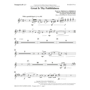 Great Is Thy Faithfulness (arr. Tom Fettke) - Bb Trumpet 2,3
