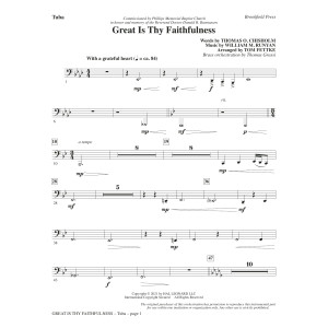 Great Is Thy Faithfulness (arr. Tom Fettke) - Tuba
