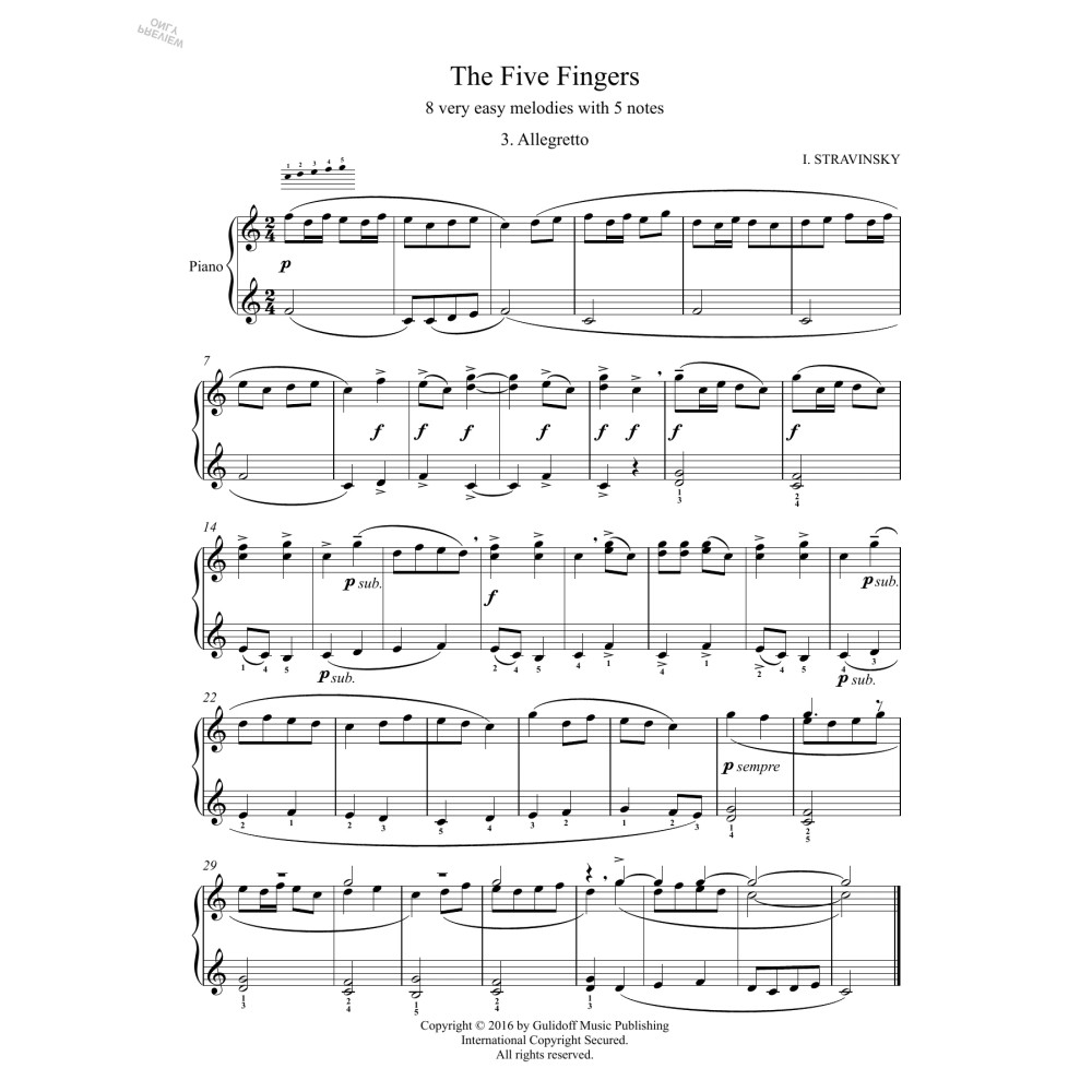 Five Fingers: 3. Allegretto