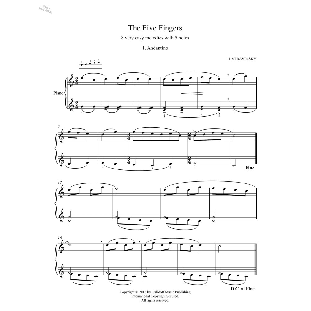 Five Fingers: 1. Andantino