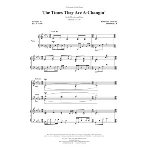 The Times They Are A-Changin' (arr. Adam Podd)
