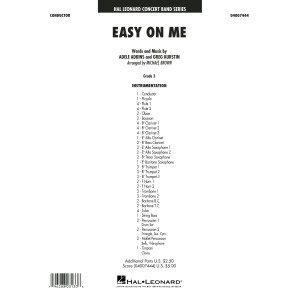 Easy on Me (arr. Michael Brown) - Conductor Score (Full Score)