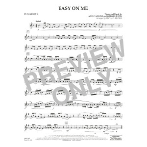 Easy on Me (arr. Michael Brown) - Bb Clarinet 1