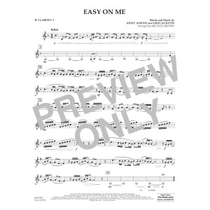 Easy on Me (arr. Michael Brown) - Bb Clarinet 3