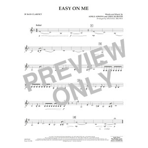 Easy on Me (arr. Michael Brown) - Bb Bass Clarinet