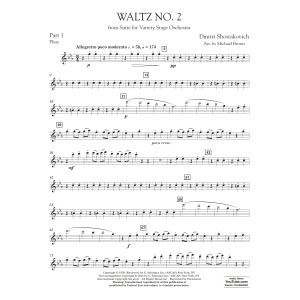 Waltz No. 2 (from Suite for Variety Stage Orchestra) (arr. Brown) - Pt.1 - Flute