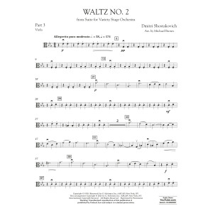 Waltz No. 2 (from Suite for Variety Stage Orchestra) (arr. Brown) - Pt.3 - Viola