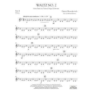 Waltz No. 2 (from Suite for Variety Stage Orchestra) (arr. Brown) - Pt.4 - F Horn