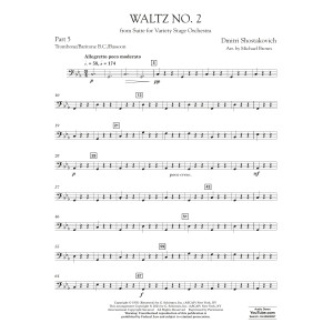 Waltz No. 2 (from Suite for Variety Stage Orchestra) (arr. Brown) - Pt.5 - Trombone/Bar. B.C./Bsn.
