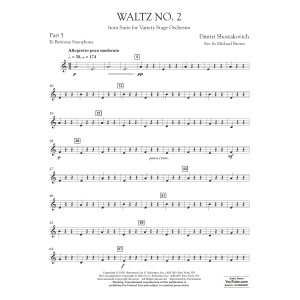 Waltz No. 2 (from Suite for Variety Stage Orchestra) (arr. Brown) - Pt.5 - Eb Baritone Saxophone