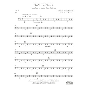Waltz No. 2 (from Suite for Variety Stage Orchestra) (arr. Brown) - Pt.5 - Tuba