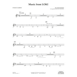 Music from "Loki" (arr. Michael Brown) - Bb Bass Clarinet