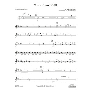 Music from "Loki" (arr. Michael Brown) - Eb Alto Saxophone 2