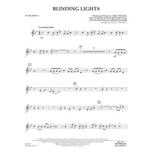 Blinding Lights (arr. Matt Conaway) - Bb Trumpet 1