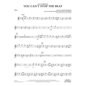 You Can't Stop the Beat (from Hairspray) (arr. Michael Brown) - Oboe