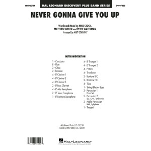 Never Gonna Give You Up (arr. Matt Conaway) - Conductor Score (Full Score)