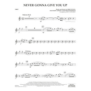Never Gonna Give You Up (arr. Matt Conaway) - Oboe