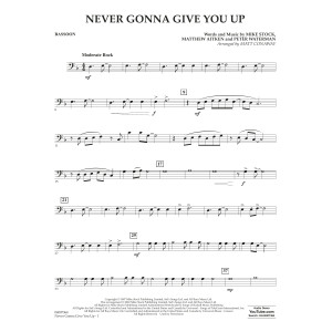 Never Gonna Give You Up (arr. Matt Conaway) - Bassoon