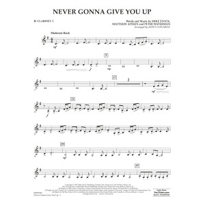 Never Gonna Give You Up (arr. Matt Conaway) - Bb Clarinet 3