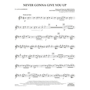 Never Gonna Give You Up (arr. Matt Conaway) - Eb Alto Saxophone