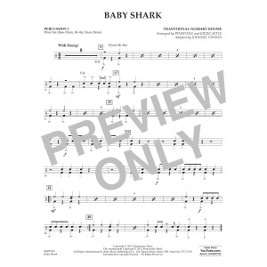 Baby Shark (arr. Johnnie Vinson) - Percussion 1