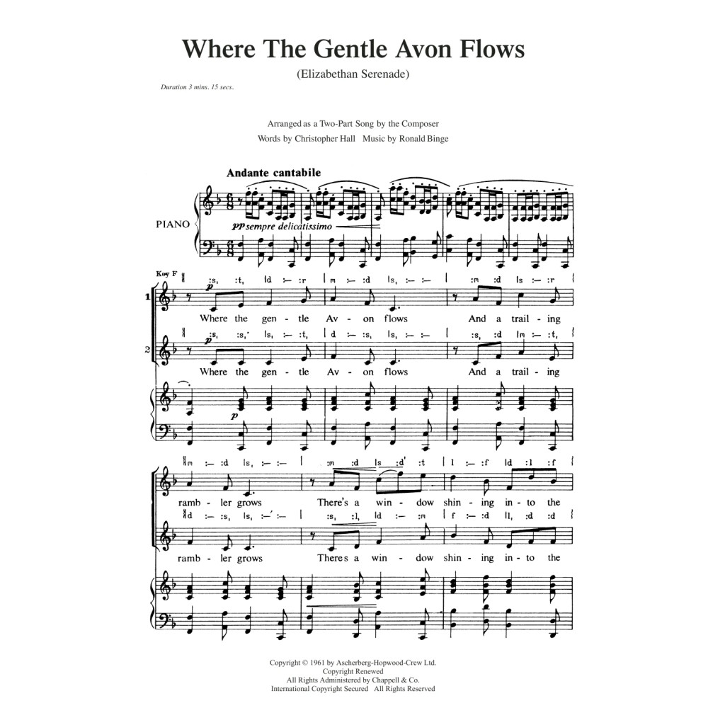 Where The Gentle Avon Flows (Elizabethan Serenade)