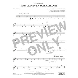 You'll Never Walk Alone (from Carousel) (arr. Michael Sweeney) - Bb Clarinet 2