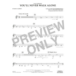 You'll Never Walk Alone (from Carousel) (arr. Michael Sweeney) - Bb Bass Clarinet