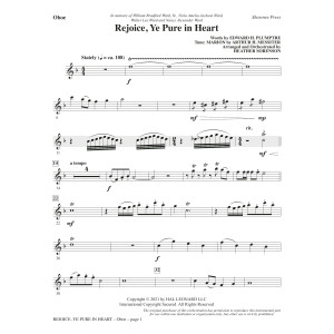 Rejoice, Ye Pure In Heart (arr. Heather Sorenson) - Oboe