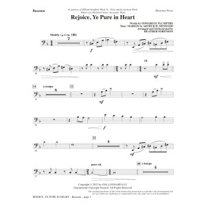Rejoice, Ye Pure In Heart (arr. Heather Sorenson) - Bassoon