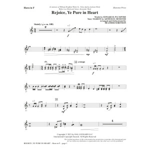 Rejoice, Ye Pure In Heart (arr. Heather Sorenson) - F Horn