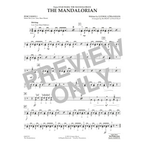The Mandalorian (from Star Wars: The Mandalorian) (arr. Longfield) - Percussion 1