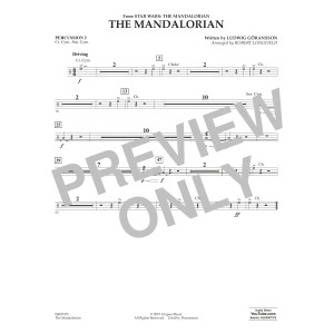 The Mandalorian (from Star Wars: The Mandalorian) (arr. Longfield) - Percussion 2