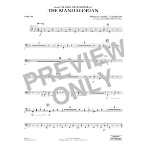 The Mandalorian (from Star Wars: The Mandalorian) (arr. Longfield) - Timpani