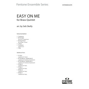 Easy On Me (for Brass Quintet) (arr. Seb Skelly) - Full Score