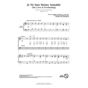 Je Ne Suis Moins Aimable (My Love Is Everlasting) (arr. Patrick M. Liebergen)