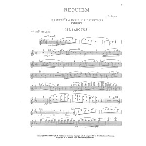 Requiem (Complete Orchestration) - Violin 1, 2
