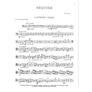 Requiem (Complete Orchestration) - Cello 1,2