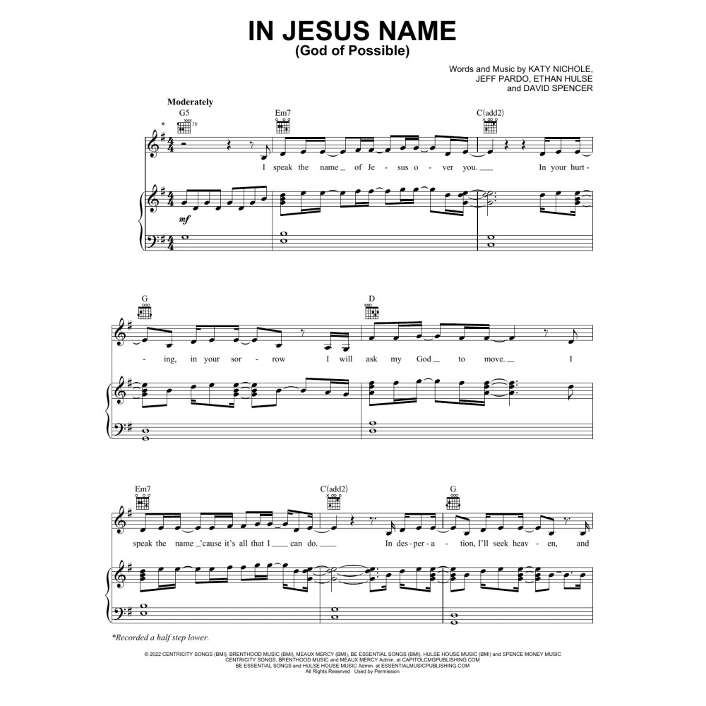 In Jesus Name (God Of Possible)
