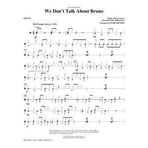 We Don't Talk About Bruno (from Encanto) (arr. Mark Brymer) - Drums