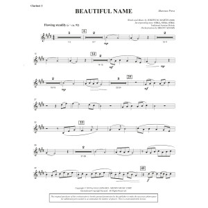 Beautiful Name (Orchestra) - Bb Clarinet 1